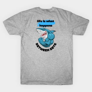 Bodybuilding Shark Sharing Wise Words T-Shirt